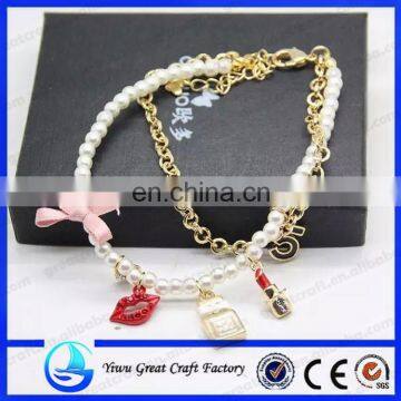 2016 star design multilayer gourmette chain bracelet