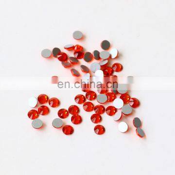 Round flat back ss6 glass rhinestones for clothes decoration