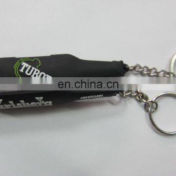 Custom Black Color Soft Rubber Pvc Keychains With Bottle Shape photo-2