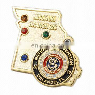 high quality fashion hard soft enamel enamel lapel pin golden supplier