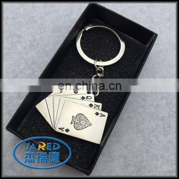 promotional keychain with logo poker keychain metal letter keychain