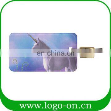 Manufacture Customize Personalized Cruisel Unicorn And Pineapple PU Leather Luggage Tag