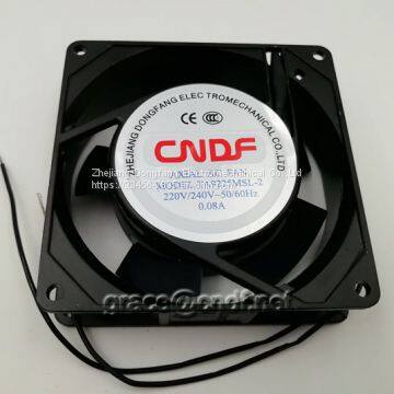 CNDF  roof exhaust fan in kolkata 92x92x25mm cooling fan 110/120VAc Aluminum cooling fan