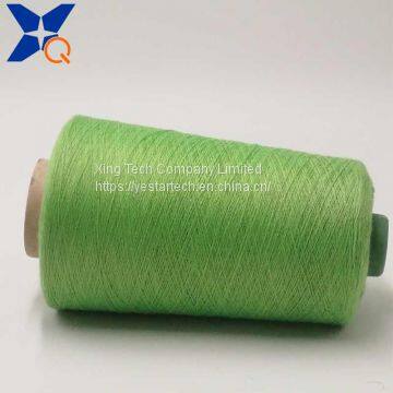 Fluorescent Green Ne21/2plies 10% Metal Fiber 90% Polyester Staple Fiber for Knitting Hand Feeling Touch Screen Gloves-XT11761 photo-4