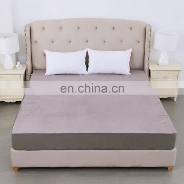 Стильный матрасный защитный чехол из водонепроницаемого хлопкового терри серого цвета для гостиниц photo-2