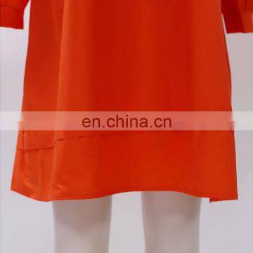 LAITE D2148 Plus Size Women Solid Color Casual Dress Ladies Comfortable Cotton Autumn Mini Dress photo-5