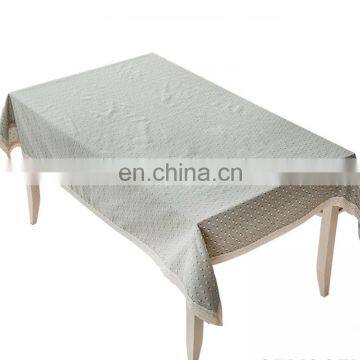 Japanese Style Simple Rectangle White Spots and Checker Handmade Design Tablecloth photo-2