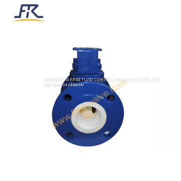 Anticorrosive ceramic Ball Valve with Ceramic Ball  for chemical industry or fly ash system in coal power station