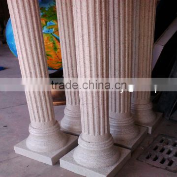 Fashion Decorative round pillar /column capital and base FRP Fiber Reinforce Plastic