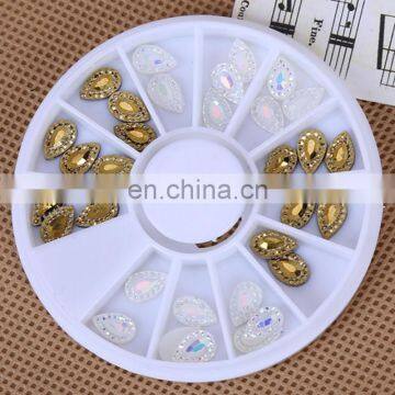 AB Color Nail Rhinestones Gold DIY Gems Nail Accessories Decorations