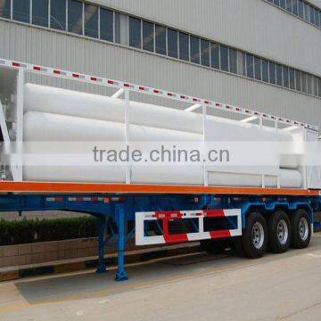 YK flexible-designing capacity 7 tubes container trailer chassis