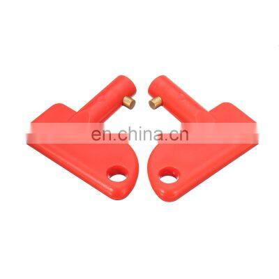 2x Red Mini Battery Cut Off Kill Isolator Switch Spare Keys Marine Auto Boat Truck photo-4