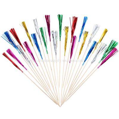 Sparkling Foil Cocktail Drink Decoration Palm Picks for Party photo-3