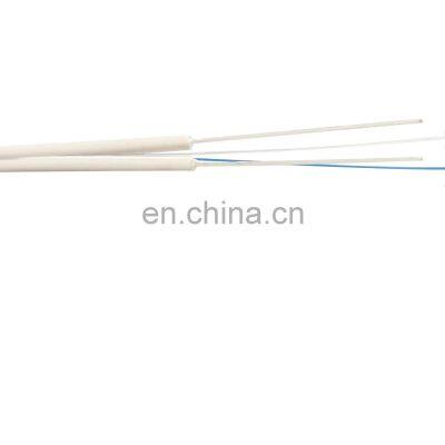 2 Cores Single Mode G657D FRP Indoor FTTH Drop Cable for Drop Cable Patchcord indoor 2core fiber drop cable