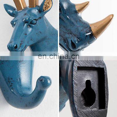 Personality Creative Three-dimensional Resin Animal Clothes and Hats Hook Hanging Repair Ornaments