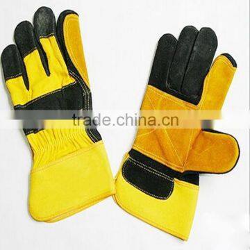 Reinforce cow split leather working gloves/ workers gloves