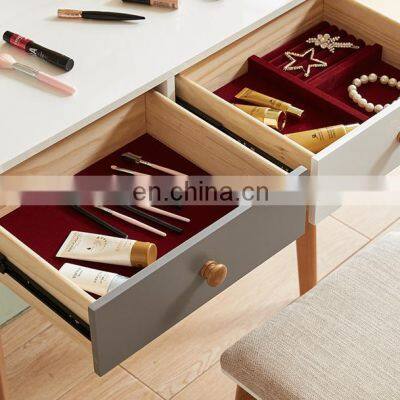 Vanity With Led Light Makeup Mirror Table Dressing Desk With 4 Drawers for Bedroom photo-5