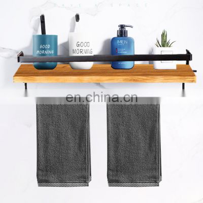 Floating wooden wall shelf Storage Shelves mount for kitchen bathroom