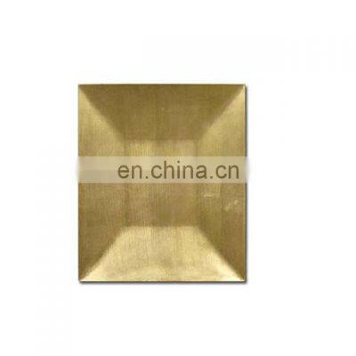 square shape brass plated charger plates