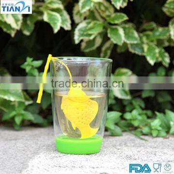 2015 Newest Color Less Pink FDA Approved Silicone Tea Strainer photo-4