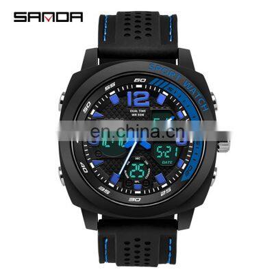 SANDA 790 Men fashionable latest waterproof analog wristwatch analogue digital sports watch