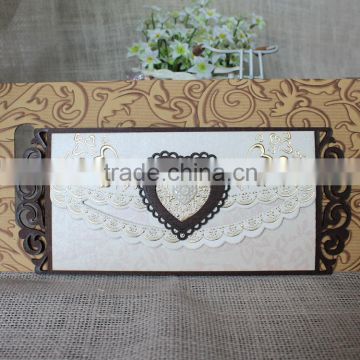 Latest Wholesale Laser Cutting Wooden Wedding Invitation Card