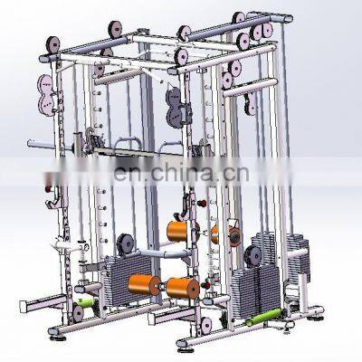 Most popular in high quality fitness equipment gym equipment Multi function machine Multi Smith Multi pulldown low row