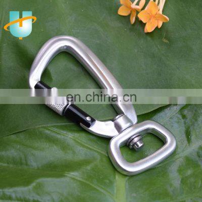 D Shape Aluminium Outdoor Hiking Hanging Hook Camping Anodizing Surface 12KN Carabiner Hook for Dog Leashes photo-3