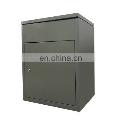 European Design Modern Parcel Box Outdoor Free Standing Metal Drop Box Parcel Delivery Box