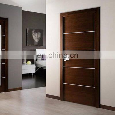 Simple Design Wood Door House Doors Walnut Solid Wood Inteior Wooden Door photo-4