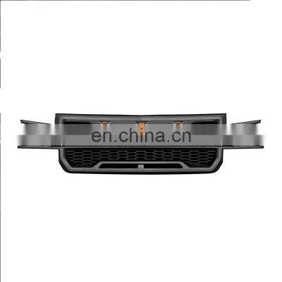 China auto parts 4x4  pickup truck parts front bumper grill offroad led lights grille fit for chevy chevrolet silverado 2019