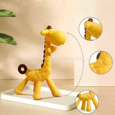 Baby Molars Soothe Giraffe Gums Baby Oral Period Toys 5, 6 Months and More Than 8 Can Chew Silica Gel photo-2