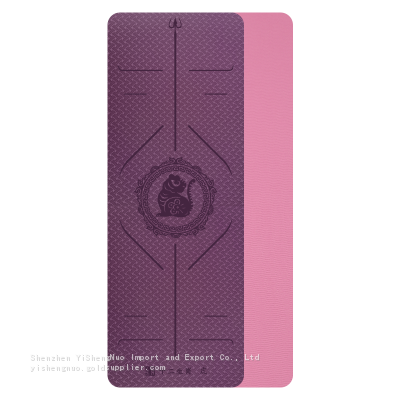 Factory Direct Custom Printed LOGO Eco Friendly Non-Slip Non Double Layer TPE Yoga Mat