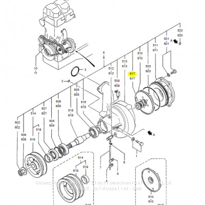 32545-06200 Seal Unit 37145-16200 36245-00500 32545-05100 32545-31030 32545-41030 F2005-10025 Suit For Mitsubishi S6A2 S6A3