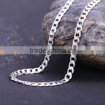 Simple Design Fashion Jewelry Rhodium Plated Cheap Short Chain Necklace photo-2