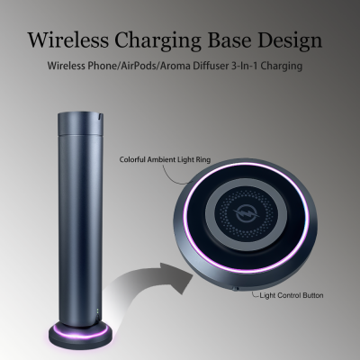 Smart Choice Wireless Phone Charging Aroma Solution Tabletop Wireless Pet Kid Friendly Essential Oil Diffuser