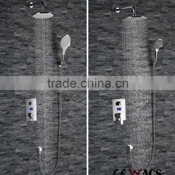 Digital Thermostatic Led Shower Set Shower Head Set With Rainfall Waterfall Shower photo-5