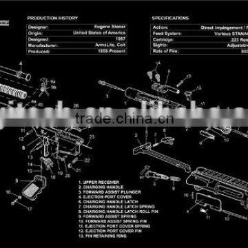 2016 new design custom AR-15,AK47,Glcok,1911 gun cleaning mat,rubber gun pistols