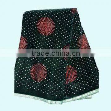 low price african velvet lace fabric with flower for women clothing VL6830