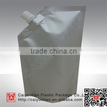 aluminum foil stand up spout pouch , liquid plastic spout bag, spout bag