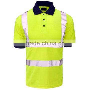 EN471 high visibility reflective polo shirt