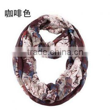 Top-selling Foreign Trade Attractive Splash-ink Printing Fashion Infinity Shawl Round Neck Scarf photo-4