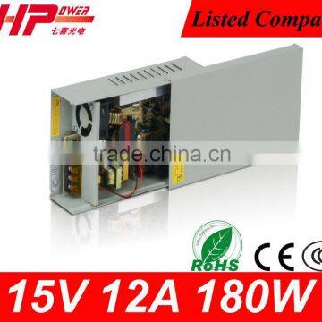 CE RoHS approved 180w 15v high rgb power led driver manufacturer
