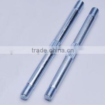 blue zinc plated straight knurled steel stud