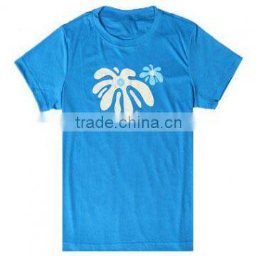 wholesale custom women printed 95% cotton 5% elastane t shirt wholesale