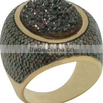 Brazilian Fashion Ring With Natural Stone