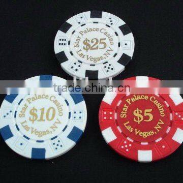 Casino dice dot chip