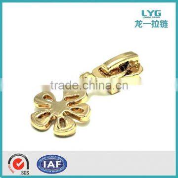 golden flower factory manufacturer of metal zipper slider,puller custom steel zipper accessory