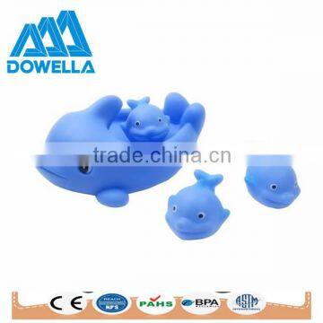 Rubber PVC animal set dolphins hippos octopus hermit crab whale eco-friendly bath toys