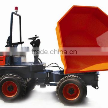 3ton dumper with turning rotary bucket,1.5cbm capacity cabin A/C